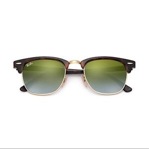 Ray-Ban Clubmaster Sunglasses | Flash Lenses | Green Gradient